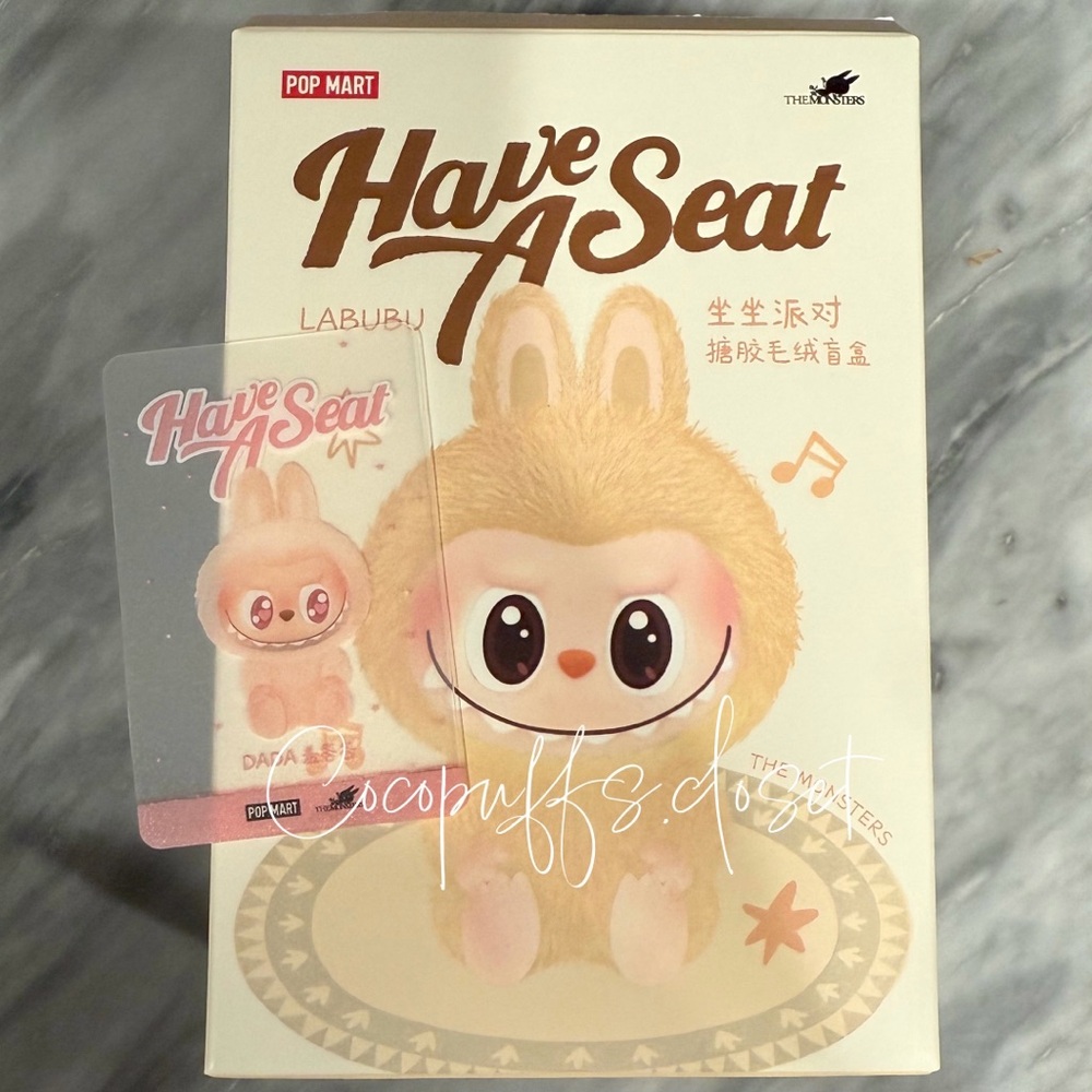 100% Authentic Popmart Labubu Have A seat. Dada